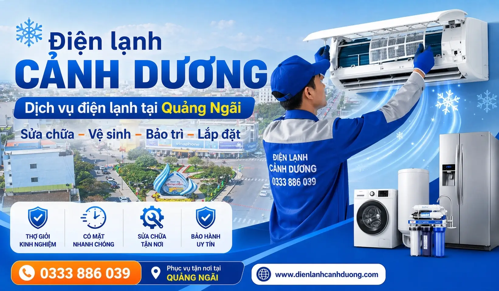 Điện lạnh Cảnh Dương - Dịch vụ điện lạnh tại Quảng Ngãi